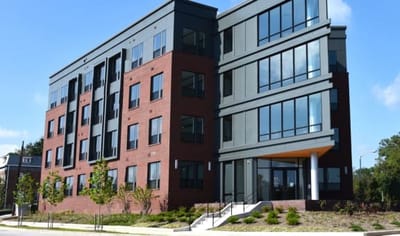 Exterior view of the assisted living facility building