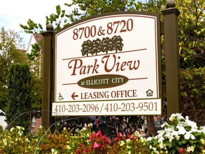 Signage for Park View at Ellicott City