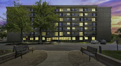 Exterior view of Center Place Senior Apartments