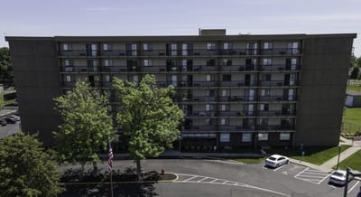 Exterior view of Center Place Senior Apartments