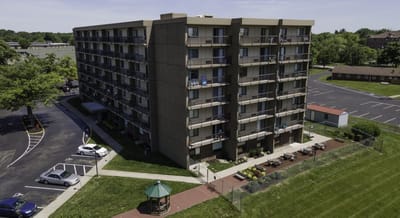 Exterior view of Center Place Senior Apartments