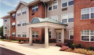 Entrance view of Park View at Towson facility