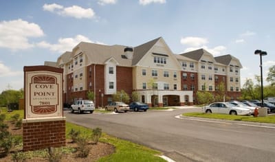 Exterior view of Cove Point Apartments