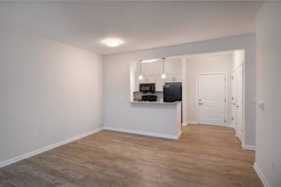 Empty living area in a modern apartment