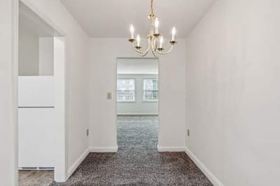 Bright hall leading to a living space