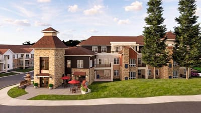 Exterior view of Wesley Bradley Park facility with landscaping