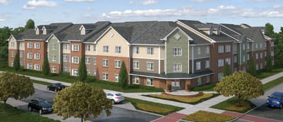 Exterior view of Central Park Place assisted living facility