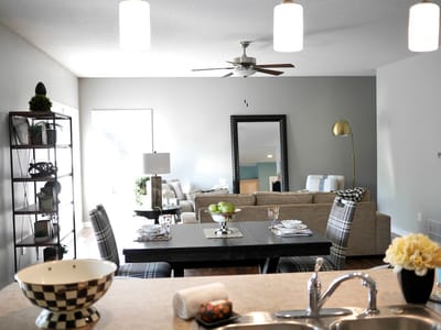Bright interior of a living space with stylish decor