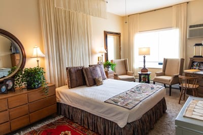 Comfortable resident room with natural light