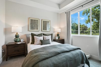Cozy bedroom in a senior living facility