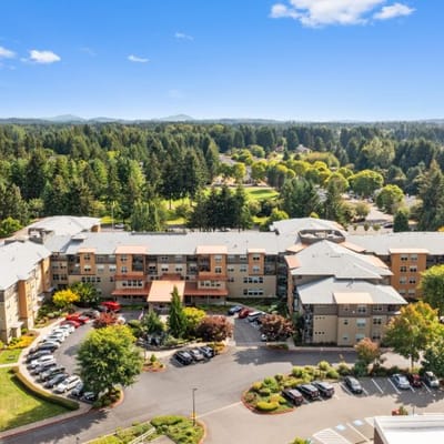 Aerial view of Bonaventure of Lacey with landscaping