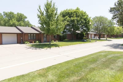 Rows of houses in a senior living community
