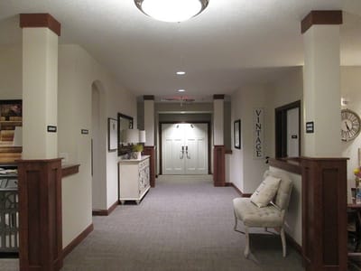 Interior hallway with vintage decor