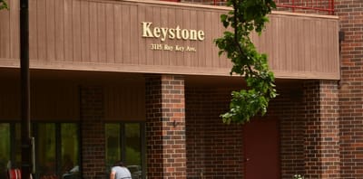 Exterior view of Keystone facility building with signage