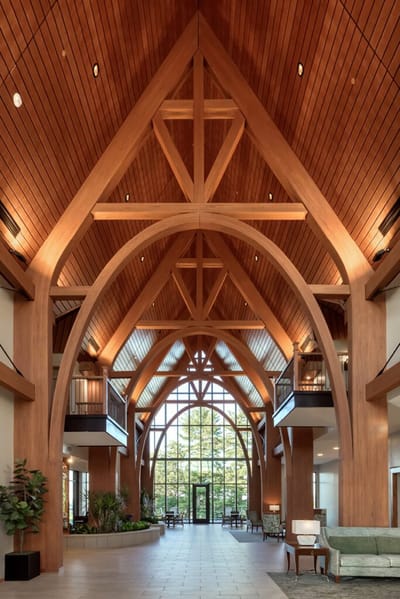 Interior view of a beautifully designed lobby