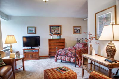 Cozy interior view of a resident room