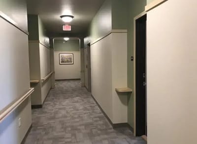 Corridor in a senior living facility