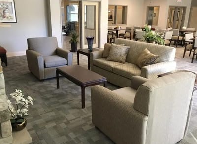 Interior common area with comfortable seating and decor