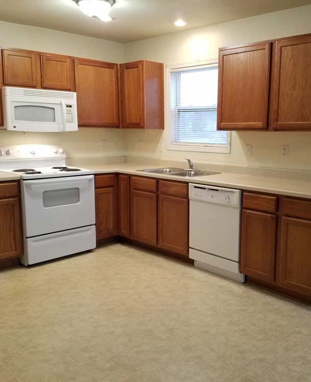 Well-equipped kitchen in a senior apartment