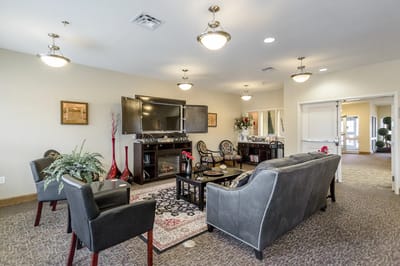 Common area with comfortable seating and decor