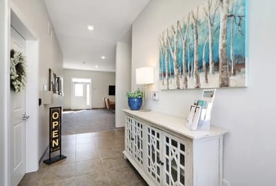Bright, welcoming interior lobby area