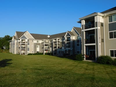 Exterior view of a senior living facility building