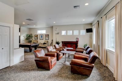 Common area with comfortable seating and natural light