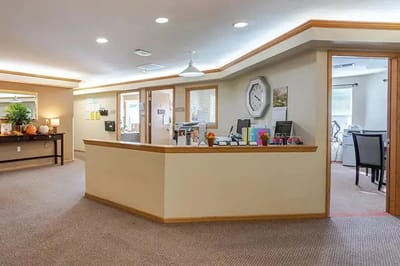 Interior view of the facility's reception area
