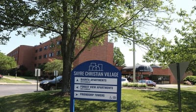 Exterior view of Forest View and signage