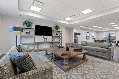 Interior common area with modern furnishings