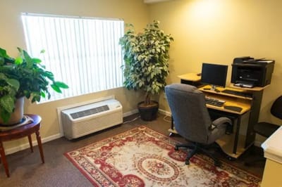 Interior view of an office space in the facility