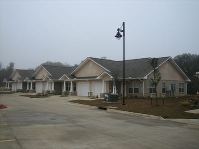 Exterior view of residential-style senior living units
