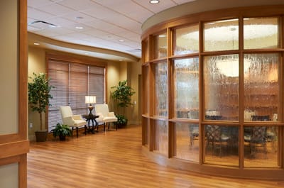 Interior view of a welcoming common area in a facility