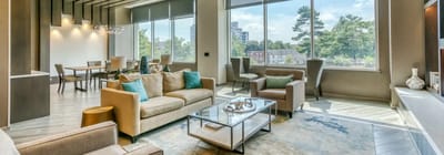 Bright and inviting common area in the facility