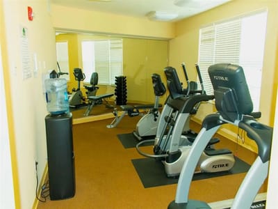 A well-equipped fitness area in the facility