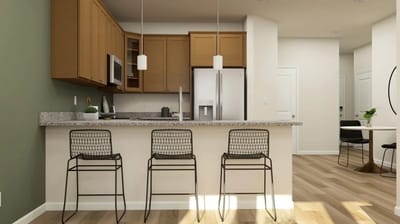 Bright and modern kitchen space in a residential area