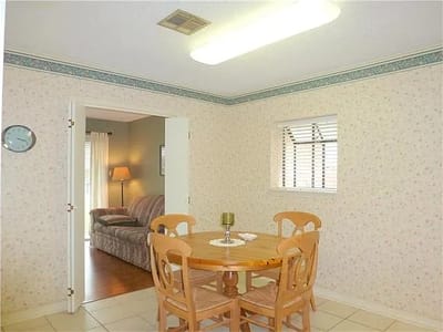 Cozy dining area in a resident living space