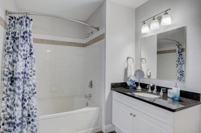 Bright and clean bathroom with modern fixtures