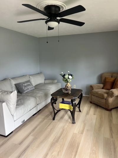 Cozy common area with seating and decor