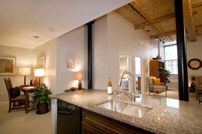Stylish interior view of a resident living space