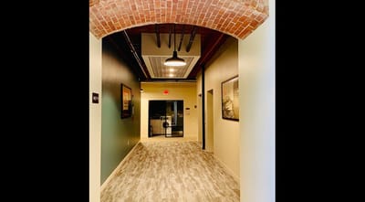 Interior hallway of a senior living apartment