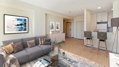 Bright and modern interior living space