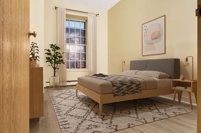 Cozy interior of a private resident room