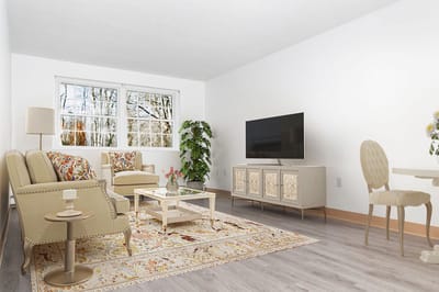 Cozy living room in a senior care facility