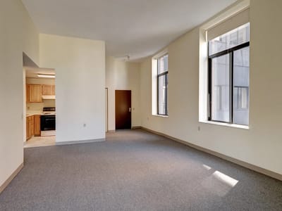 Spacious interior view of a resident room