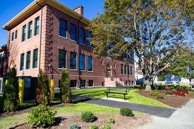 Exterior view of Walker School Apartments building