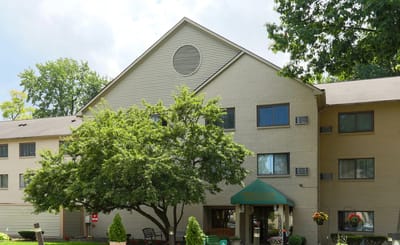Exterior view of the assisted living facility building