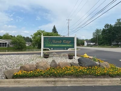 Entrance sign for Marsh Ridge Senior Community