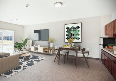 Stylish interior of a common living space
