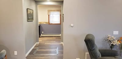 Interior view of a hallway in an assisted living facility